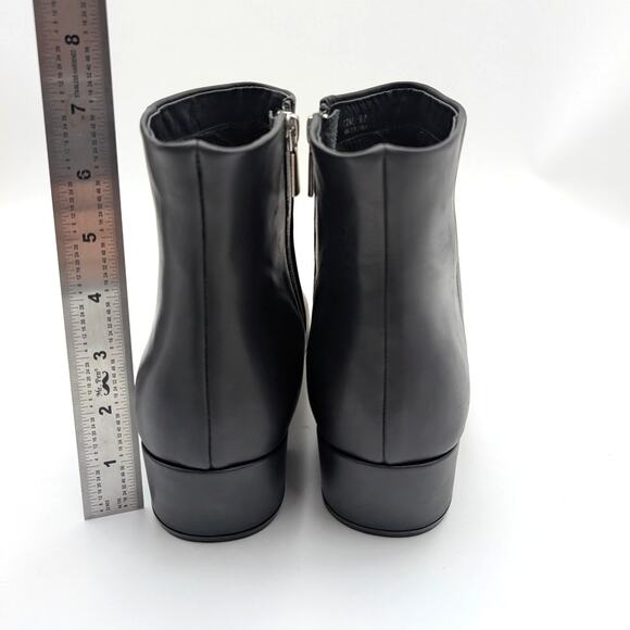 Linea Paolo Wynda Pointed Toe Ankle Bootie Women's Black Leather Size US12M EU43 - Picture 4 of 12